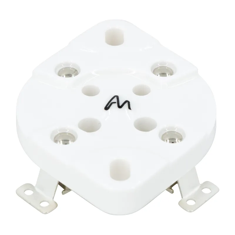 Audio Note VBASE-171 UX4 4-Pin Valve Base Chassis Mount with Silver-Plated Contacts Pagamento Sicuro