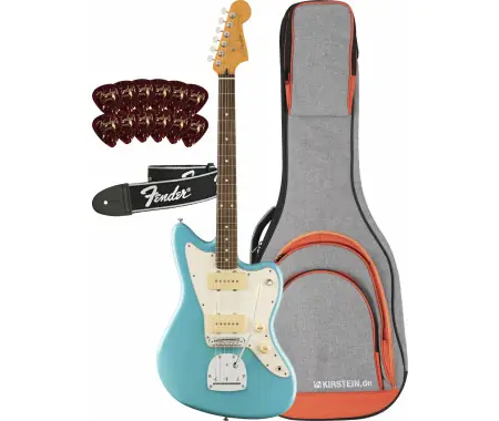 Prezzo Basso Fender Player II Jazzmaster Aquatone Blue Set