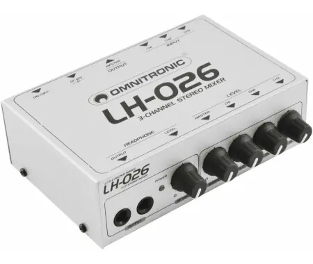 Acquista Ora Omnitronic LH-026 Mixer Stereo A 3 Canali