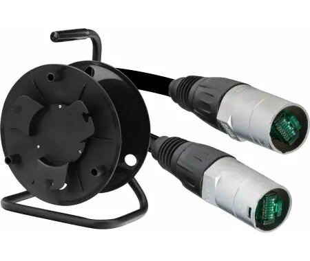 Pronomic ECM-30 BK CAT5e Cavo Di Rete 30m + Set Bobina Economico