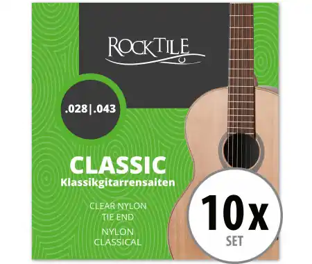 Corde Rocktile per Chitarra Classica Super Light Confezione da 10 Promo Stagionale