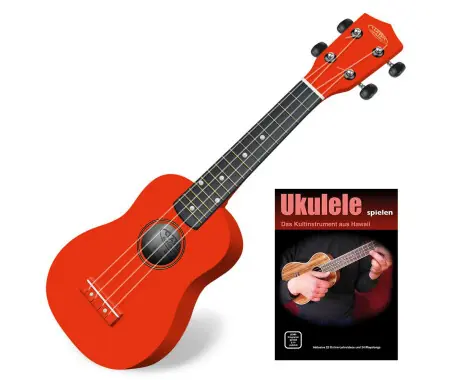 Prezzo Conveniente Classic Cantabile US-100 RD Ukulele Soprano Rosso Set Con Libretto