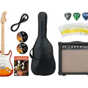 Più Venduto Set Iniziale Squier Affinity Stratocaster FMT HSS Sienna Sunburst