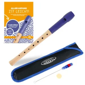 Classic Cantabile Pivella Flauto Dolce Tedesco Blu Set incl. Metodo "Aller Anfang ist leicht" Acquista Ora