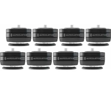 IsoAcoustics Gaia 3 Neo Black Disaccoppiatori Per Diffusori Set Da 8 Consegna Rapida