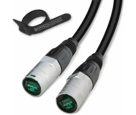 Pronomic ECM-20 BK CAT5e Cavo di Rete 20m Prezzo Di Fabbrica