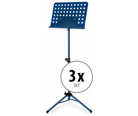 Classic Cantabile Leggio Orchestrale In Lamiera Forata Heavy Blu Set Da 3 Saldi
