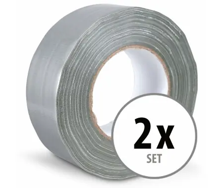 Di Tendenza Stagecaptain DT-4850G-PRO Nastro Tessuto Nastro Adesivo Gaffa Tape 50m Confezione Da 2 Grigio
