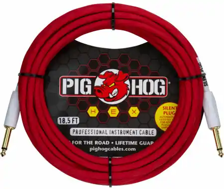 Pig Hog Hex Series Silent Cavo 5,6m Candy Apple Red Ultima Occasione