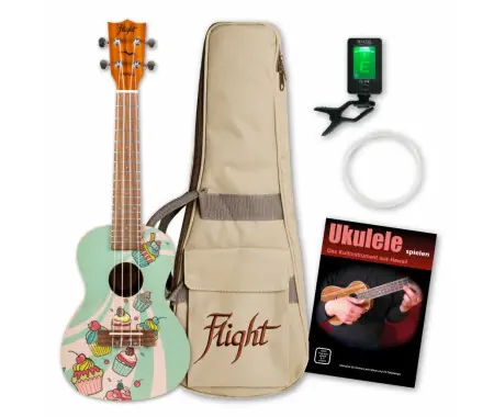 Flight AUC-33 Cupcake Set Ukulele Concerto Pagamento Sicuro