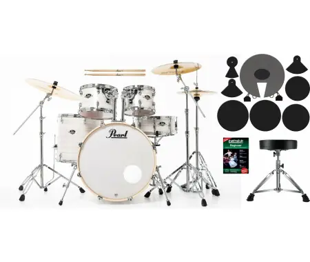 Pearl Export EXX725SNBR/C777 Drumkit Slipstream White Beginner Set Popolare