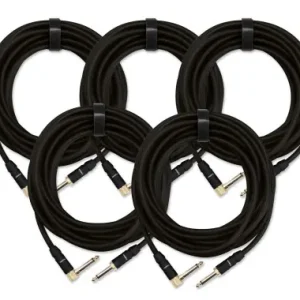 Pronomic Trendline INST-6S Cavo per Strumenti 6m nero Set da 5 Nuova Collezione