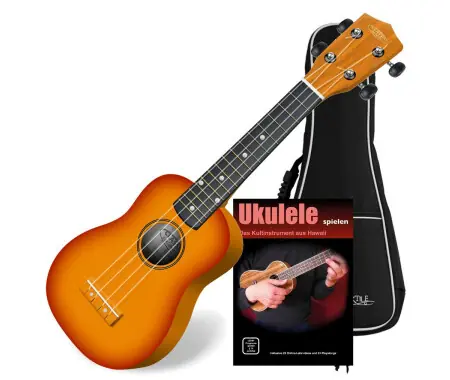 Prezzo Conveniente Classic Cantabile US-100 SB Ukulele Soprano Sunburst Set incl. Custodia + Manuale