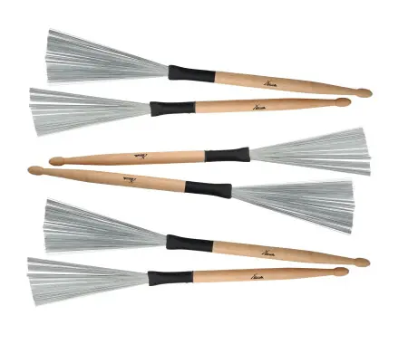 Di Tendenza XDrum WTD-1S Wire Tap Drumstick Brushes corti 3 paia