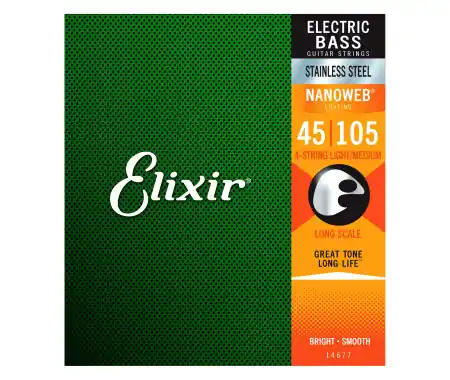 Elixir 14677 Basso Elettrico Stainless Steel 4-String Light/Medium Long Scale Offerta Speciale