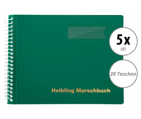 Popolare Helbling BMG20 Marschbuch verde 20 tasche set da 5