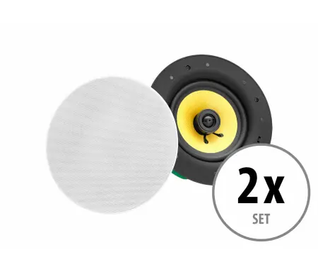 Nuova Collezione Pronomic CLS-660 WH Altoparlanti da Incasso High-End a 2 Vie in Tessuto 240 Watt Set da 2