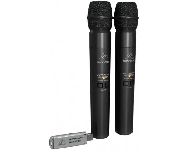 Behringer ULM202-USB ULTRALINK DOPPIO MICROFONO PALMARE A MANO 2.4 GHZ + PRATICO RICEVITORE USB X MIXER XENYX Q/QX/CASSE WIRELE Compra Oggi Stesso