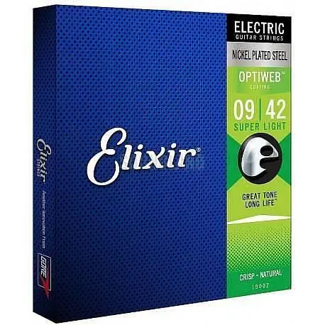 ELIXIR STRINGS CORDE 19002 OPTIWEB 009-042 PER CHITARRA ELETTRICA Soddisfatti O Rimborsati