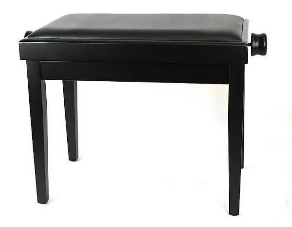 Prezzo Scontato Extreme PJ018 BK SA BLACK PIANO BENCH PANCHETTA PIANOFORTE RETTANGOLARE NERA SATINATA REGOLABILE