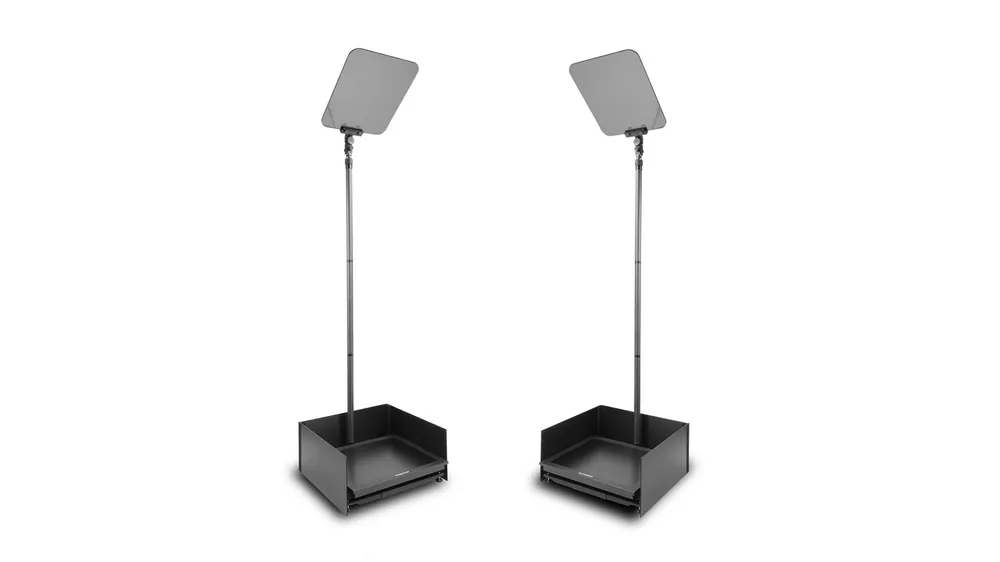 Occasione Imperdibile Prompter People PRO-SP19P-CARB StagePro 19″ 400 NIT Teleprompter Presidential con soporte de fibra de carbono – set de 2