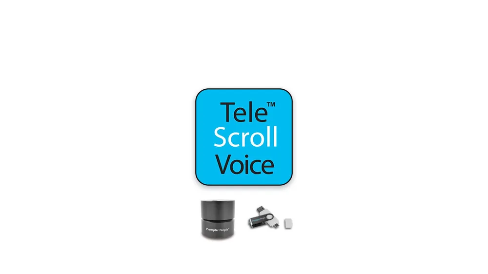 Prompter People SW-TSCROLL-USB-REM-VR TeleScroll Kit USB download software con Shuttle Cue Lite Must-Have
