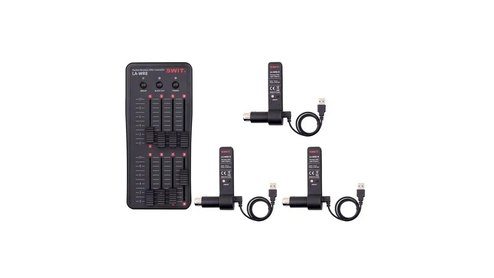 Swit LA-WR8 Tx+3Rx pocket wireless DMX console Economico