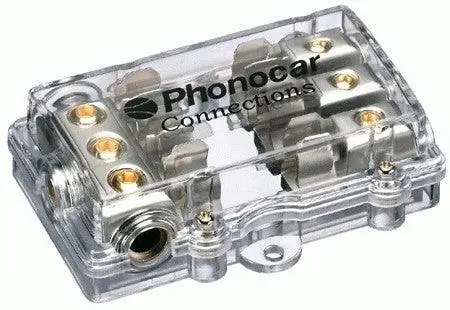 Economico Portafusibile 3 uscite Fusibili 10x38 Cavo In 3x25 mm2 Cavo Out 3x10 mm2 Phonocar 04488