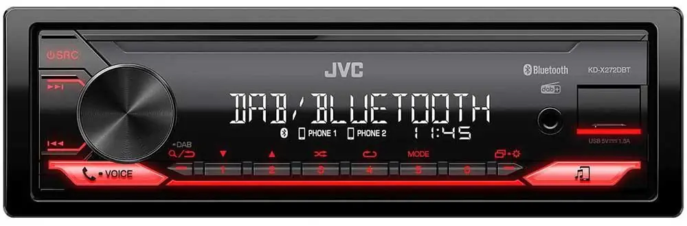JVC KD-X272DBT autoradio 1 DIN con DAB+ / USB / AUX input / FLAC / Equalizzatore 13 bande Compra Online