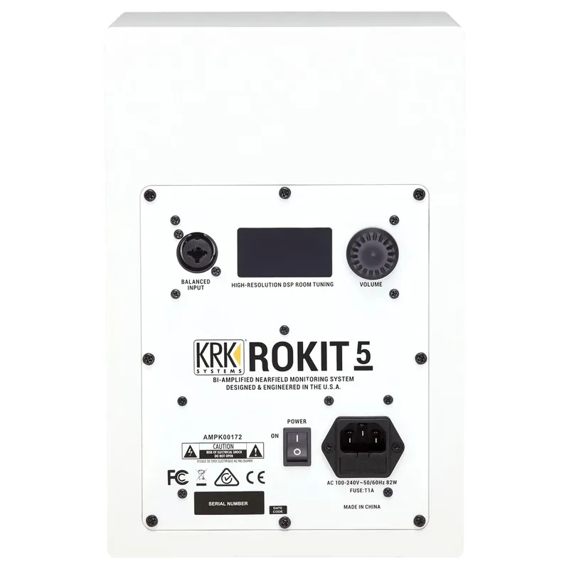 KRK RP5-G4W ROKIT MONITOR DA STUDIO 55 WATT BIAMPLIFICATO WOOFER 5" BIANCO + DSP ROOM TUNING TRAMITE APP Bestseller