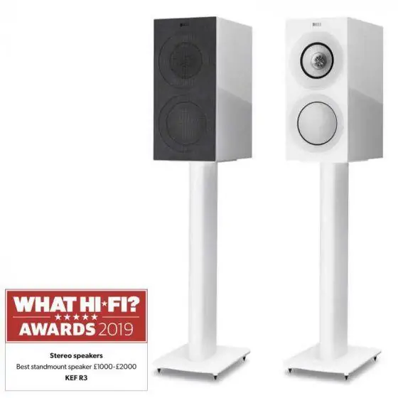 KEF R3 WHITE diffusori da scaffale High End 3 Vie Bass Reflex. Uni-Q Professionale