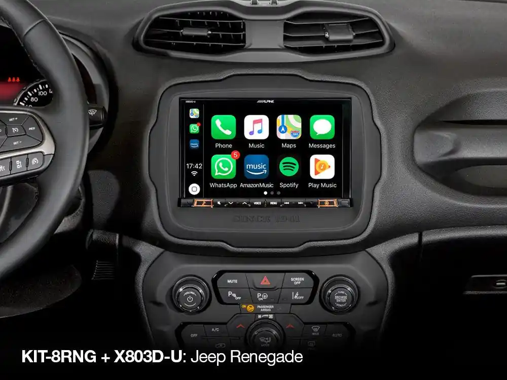 Alpine X803D-RN autoradio per JEEP RENEGADE schermo 8‘‘ Android Auto, Car Play, GPS mappe TomTom Novità