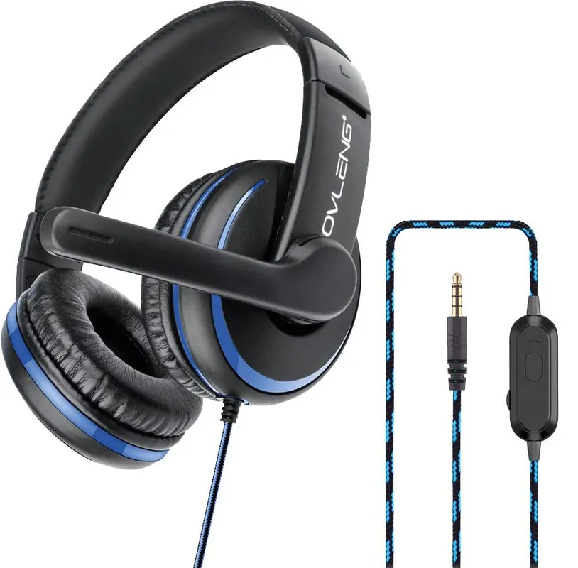 OVLENG P 4BL Cuffia gaming con microfono blu Ultimissimo Modello