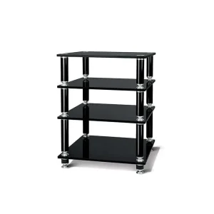 Norstone STABBL HIFI mobile Hi-fi Struttura il metallo e Ripiani in vetro temperato 15mm A Buon Prezzo