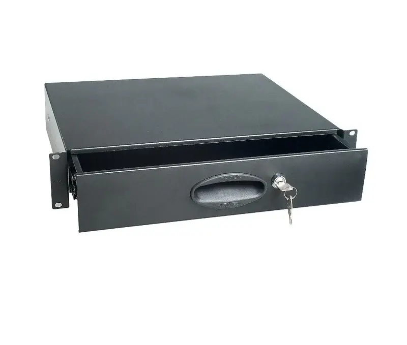 PROEL ADRK2CR CASSETTO CON CHIAVE 2 UNITA‘ RACK 19" IN ACCIAIO FINITURA NERO GOFFRATO Offerta Speciale