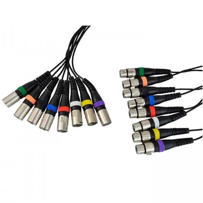 Solo Oggi COBRA CP070-06 CAVO MULTICORE DI 6 METRI DA 8 XLR FEMMINA A 8 XLR MASCHIO