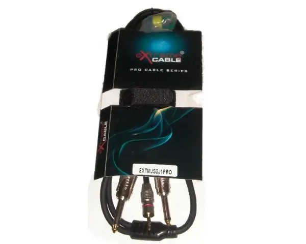 Non Perdere EXTREME 1MJS2J1PRO MINI JACK STERE 1/8" 3.5mm-2 JACK 6.3mm 1MT