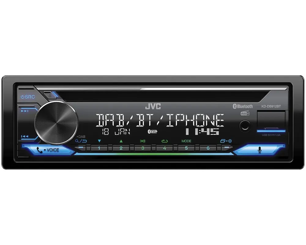 Ultimissimo Modello JVC KD-DB912BT Autoradio 1 DIn con lettore CD, Alexa, Bluetooth, DAB+