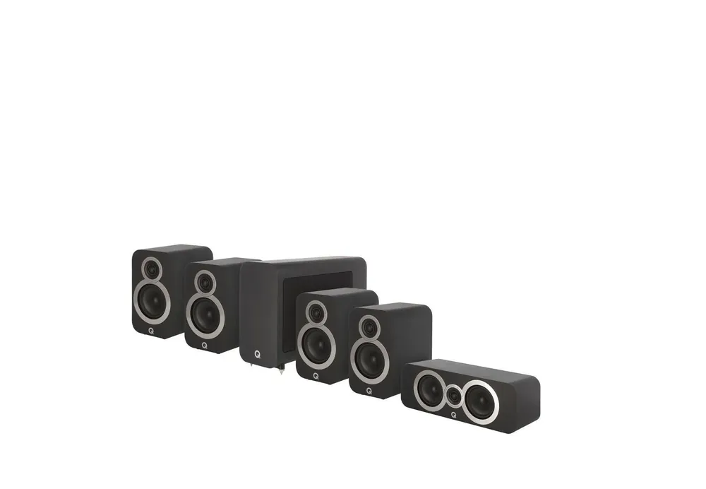 Consegna Rapida Q Acoustics Q 3010i CINEMA PACK sistema home cinema completo (2 cp Q3010i + Q3090i Centre + Q3060S subwoofer)