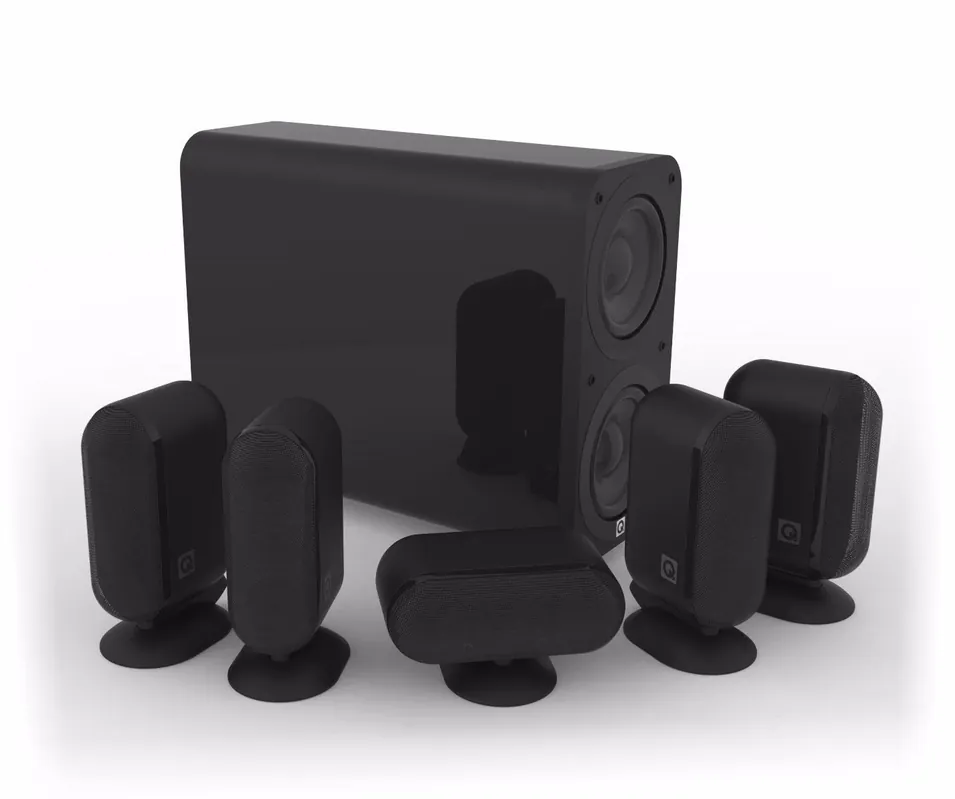 Nuova Collezione Q Acoustics Q 7000i 5.1 SLIM SPEAKER PACK sistema home cinema composto di 2 cp Q 7000LRi + 1 Q 7000Ci Centre + subwoofer Q 7060S-NERO