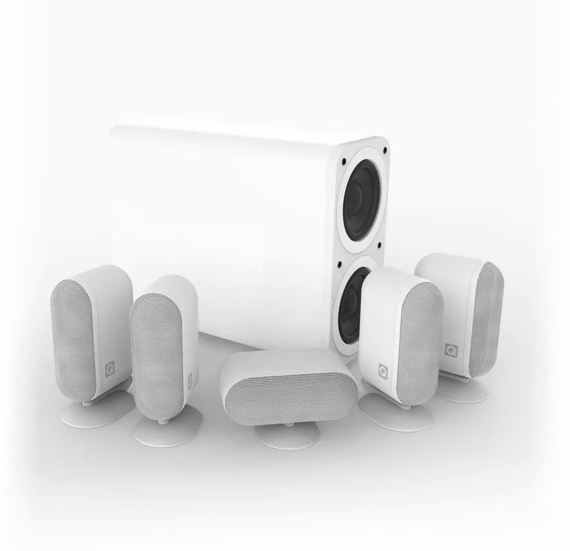 A Buon Prezzo Q Acoustics Q 7000i 5.1 SLIM SPEAKER PACK sistema home cinema composto di 2 cp Q 7000LRi + 1 Q 7000Ci Centre + subwoofer Q 7060S-BIANCO