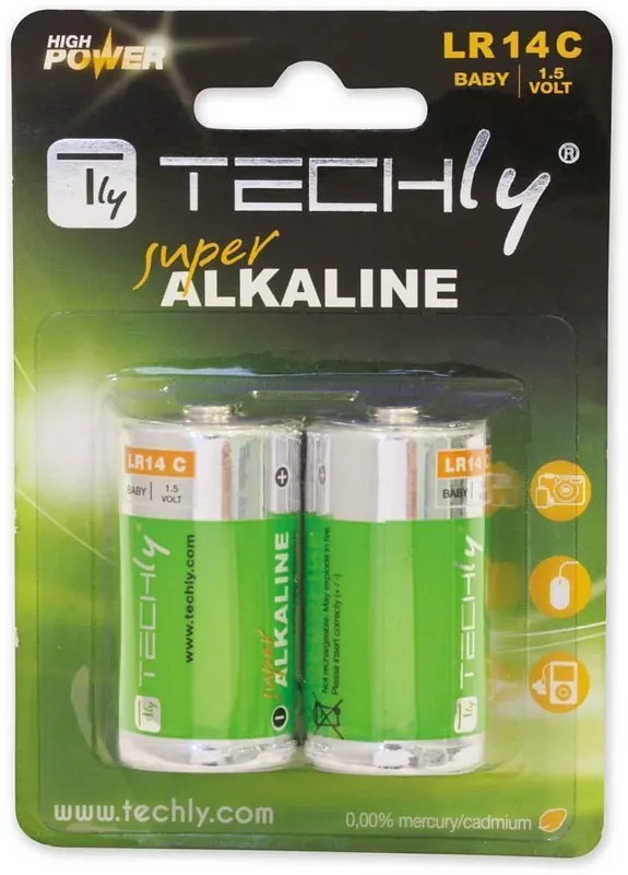 Scelto Dai Clienti Blister 2 Batterie High Power Mezza Torcia C Alcaline LR14 1,5V