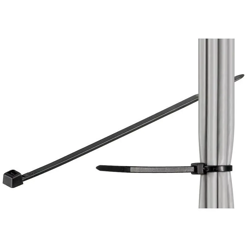 Fascette Fermacavi Autobloccanti 203x3,5mm in Nylon 100pz Nero Nuova Collezione