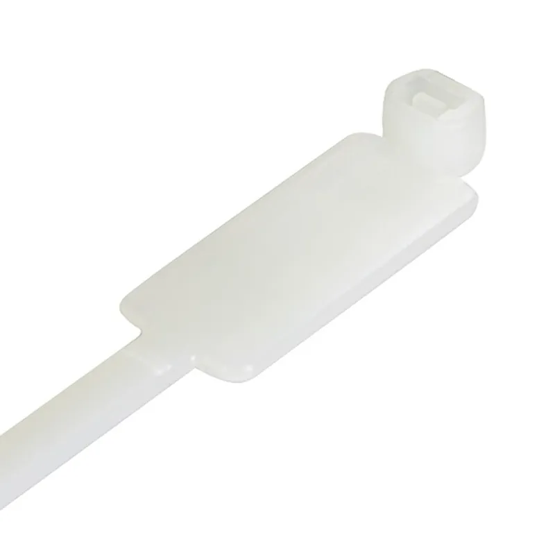 Fascette Fermacavi 200x4,8mm con Targhetta 13x28mm 100 pz Bianco Esclusivo