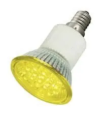 Lampada 24 LED E14 230Vac colore Giallo Consegna Rapida