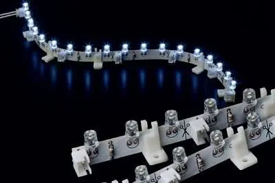 Ultimissimo Modello Strip flessibile 18 LED, colore Blu, 12V DC