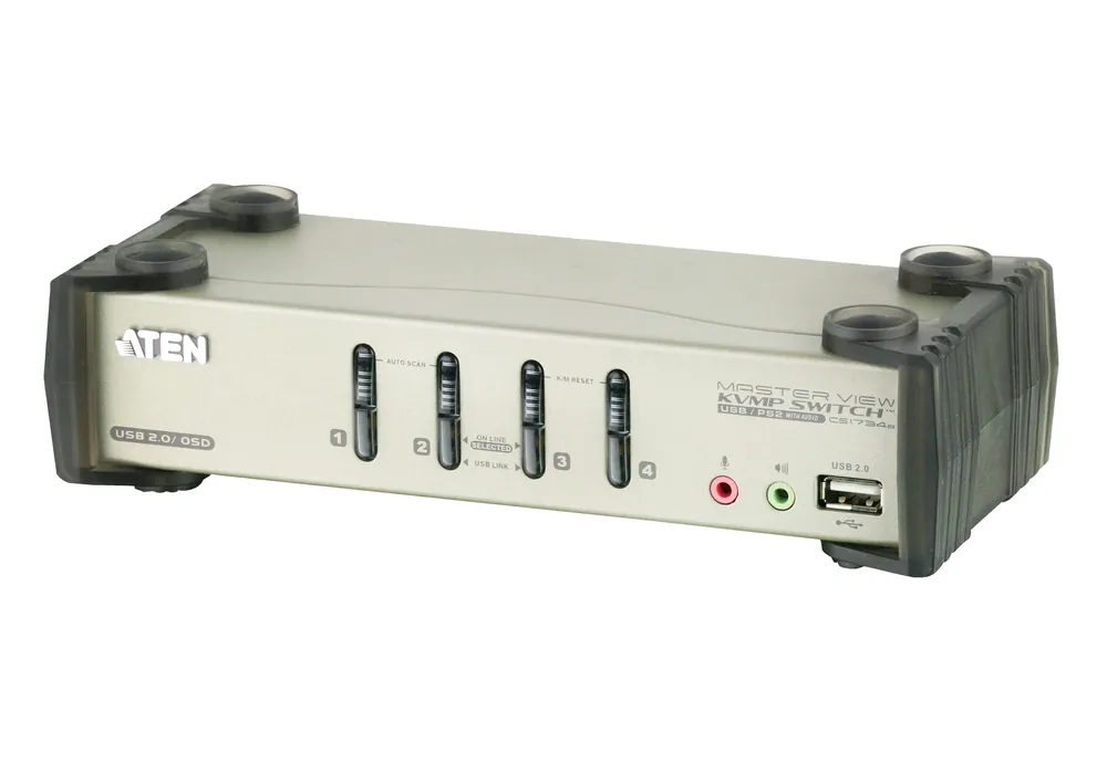 KVM VGA audio Switch 4 porte USB/PS2 OSD, CS-1734B Non Perdere