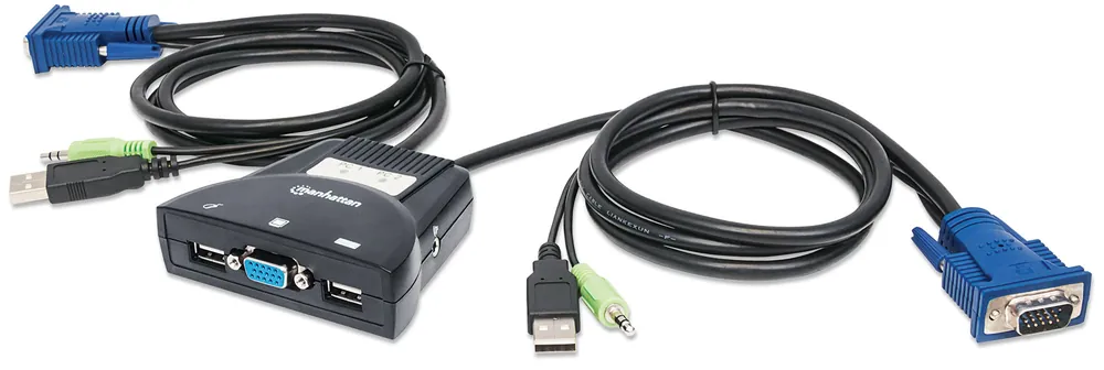 Miglior Prezzo Mini KVM Switch 2 Porte USB con Audio