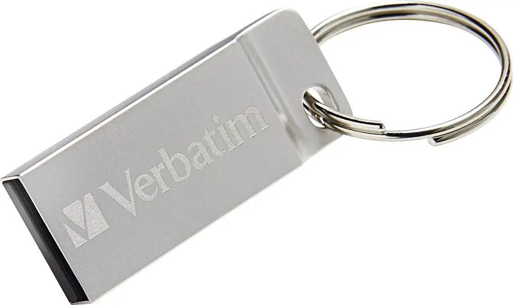 Spedito Oggi Mini Memoria USB Verbatim con Portachiavi 16GB Silver
