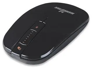 Consegna Rapida Mouse Eclipse Touch USB Wireless, 1000 dpi, Nero